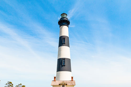 Bodie Island lighthouse is pronounced like Body and is located in Nags Head, NC. 