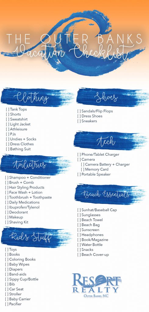 your obx vacation checklist
