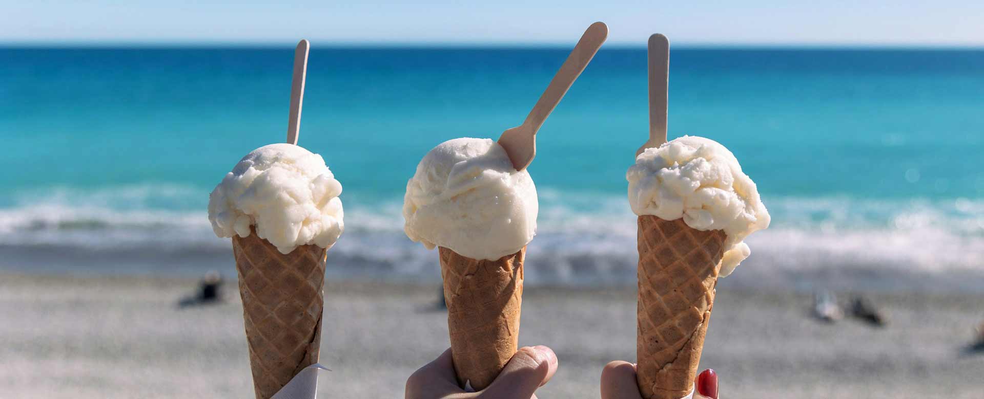 ice cream at the beach