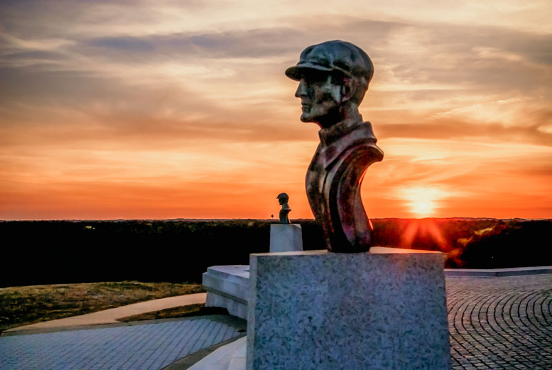 Sunset at the Wright Brothers National Monument in Kill Devil Hills, NC