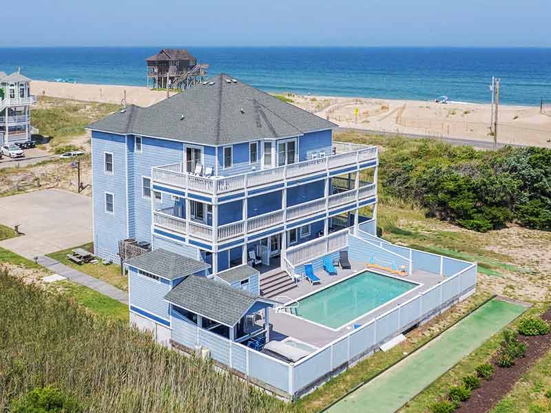 Drone image of Rodanthe Fantasea for pool blog