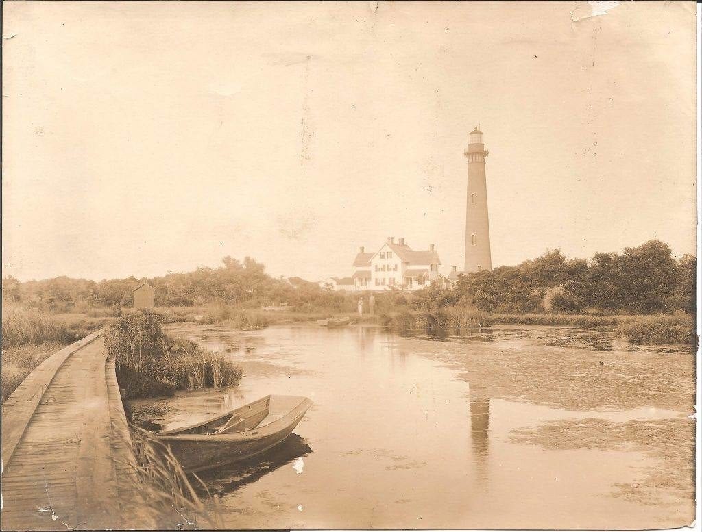 Vintage photo of the Currituck Lighthouse in Corolla, North Carolina.
