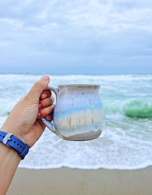 Locally made goods like this mug from Swell Ceramics make a perfect spring break souvenir.