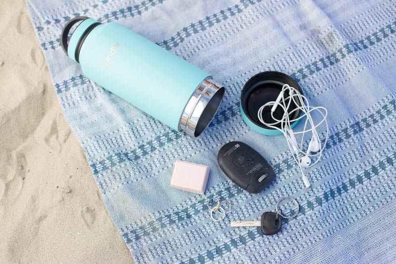 Water Bottle on Towel