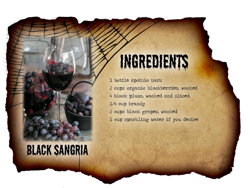 Black Sangria Halloween cocktail recipe