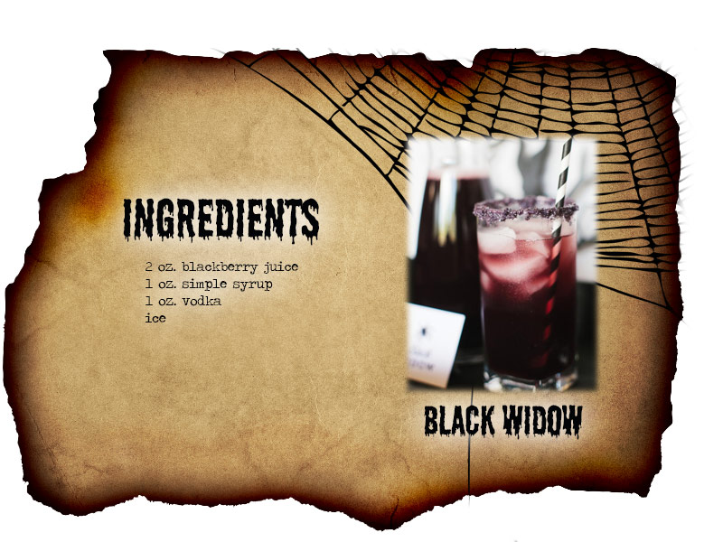 Black Widow Halloween cocktail recipe