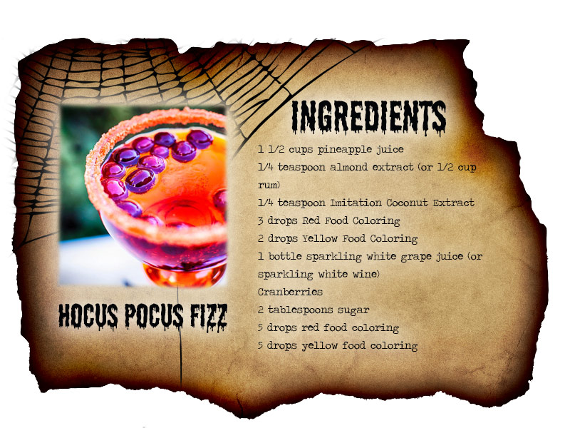 Hocus Pocus Fizz Halloween cocktail recipe
