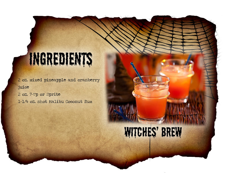 Witches' Brew Halloween cocktail recipe