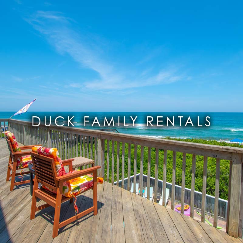 Oceanfront home in Duck, NC denoting Duck family rentals