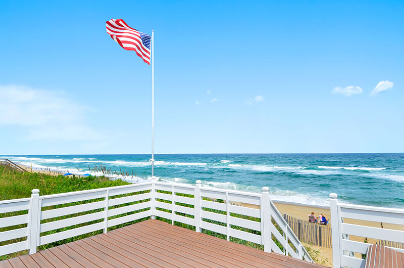 The oceanfront  in September on the Outer Banks of North Carolina