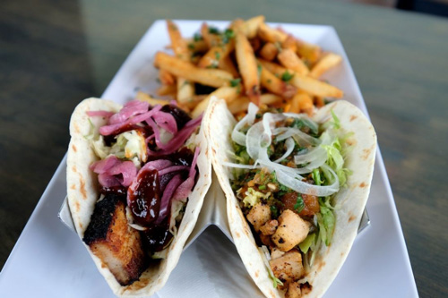 Tacos from Bad Bean Baja Grill, an Ocean Friendly Outer Banks business.