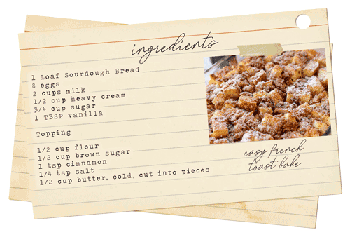 This make ahead french toast bake is an easy recipe to make during your next vacation! 