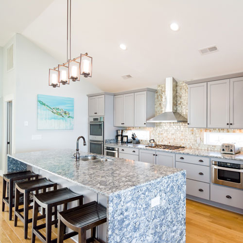 Shores at Nags Head homes feature top of the line kitchens for easy meal prep!