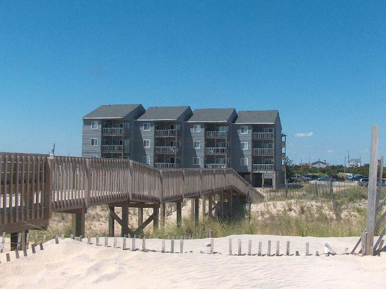 Hatteras High Condominiums located on the oceanfront in Rodanthe, North Carolina. 