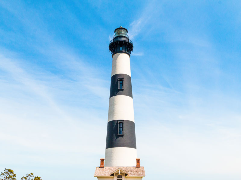 Visiting local Outer Banks lighthouses during the spring is the best time because of the mild weather. 