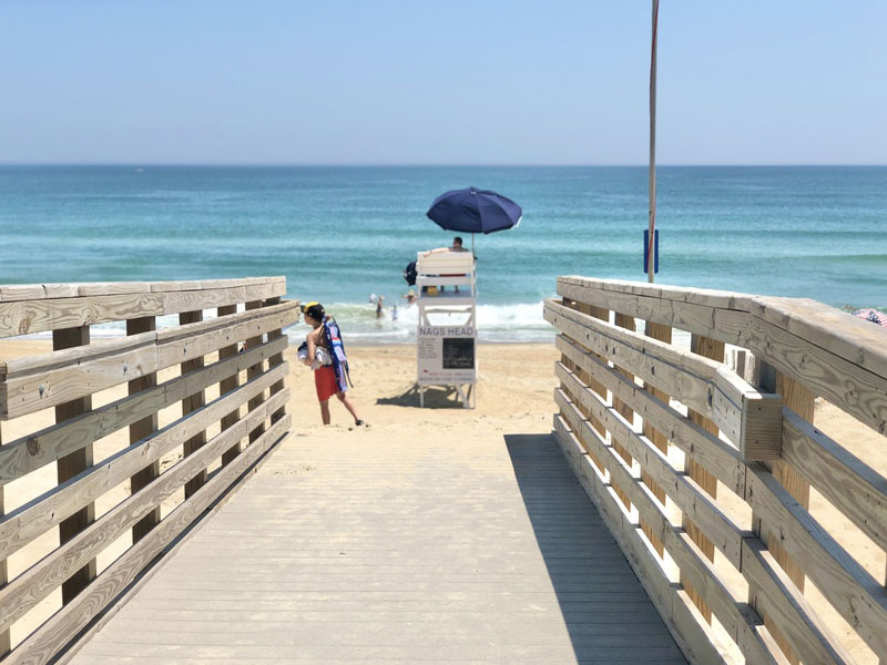Making it to the beach is still easy even if you choose to stay at a soundside or soundfront rental.