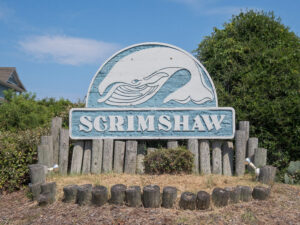 Scrimshaw Condos sign in Kill Devil Hills, NC